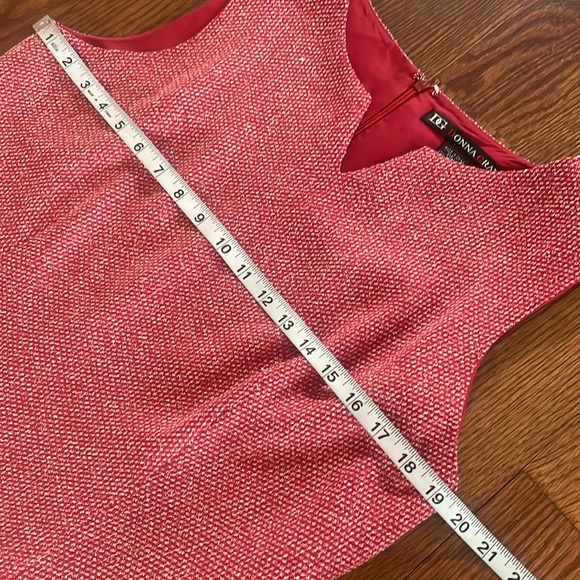 DG Donna Gray 2 piece dress w/ jacket red and white specs throughout career 12 - Picture 13 of 16